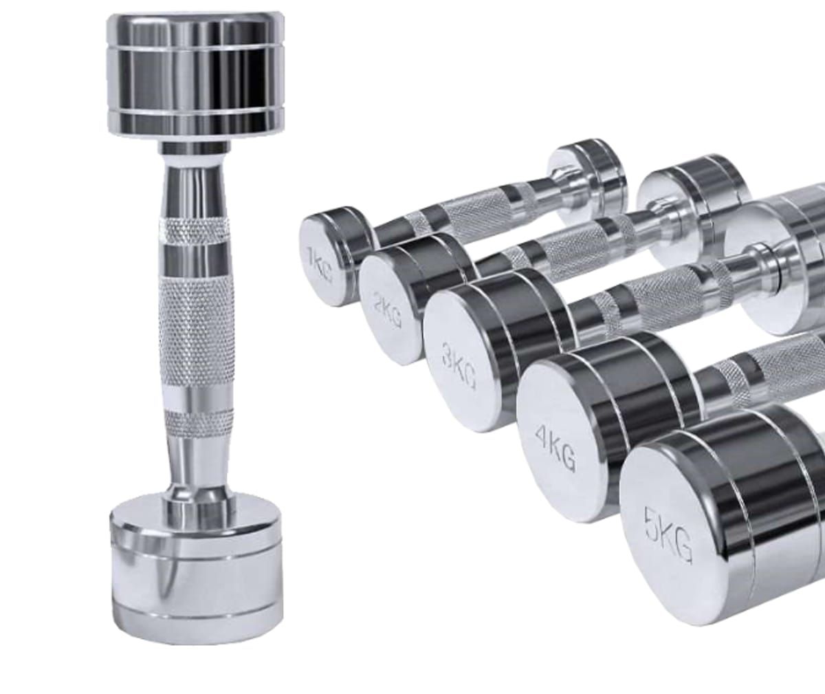 Chrome Dumbbell 8kg Unit