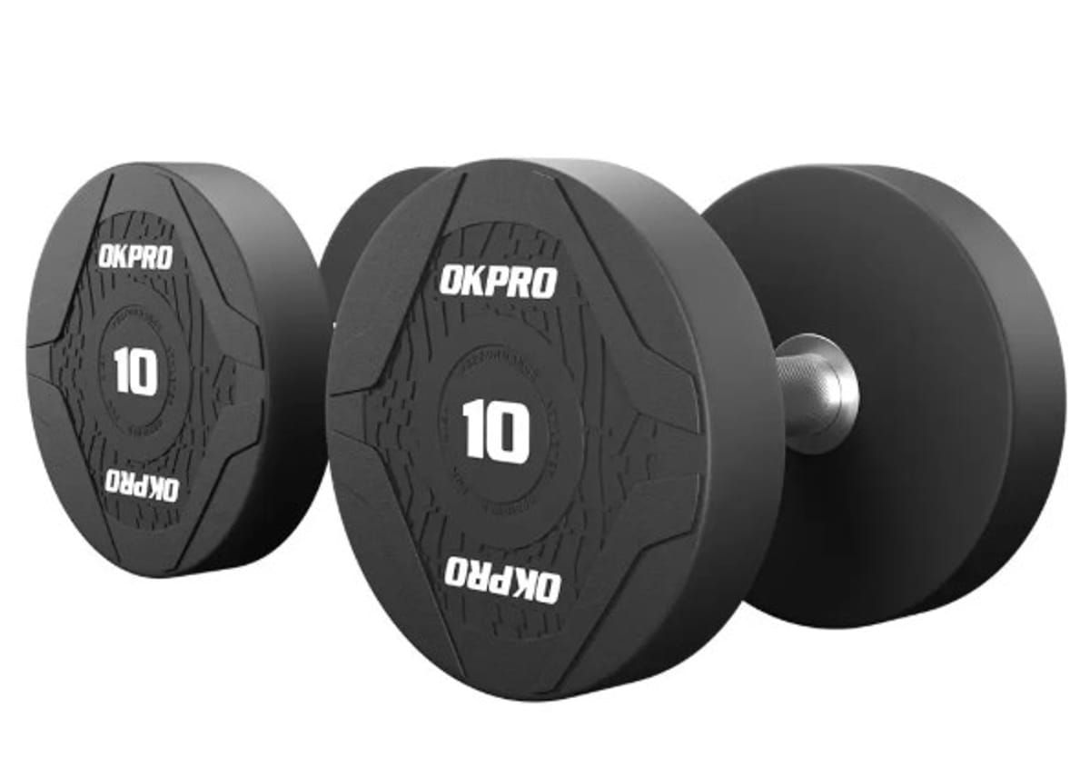 Dumbbell emborrachado de 22 kg