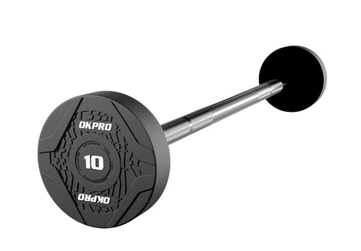 Barra Reta Montada Emborrachada 15 kg