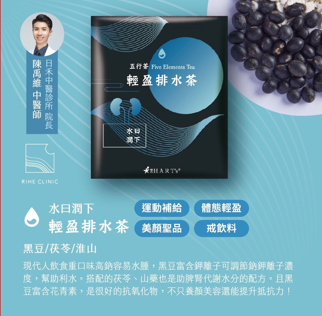 【HARTs依杰養生館】五行養生茶-輕盈排水提盒(15入)