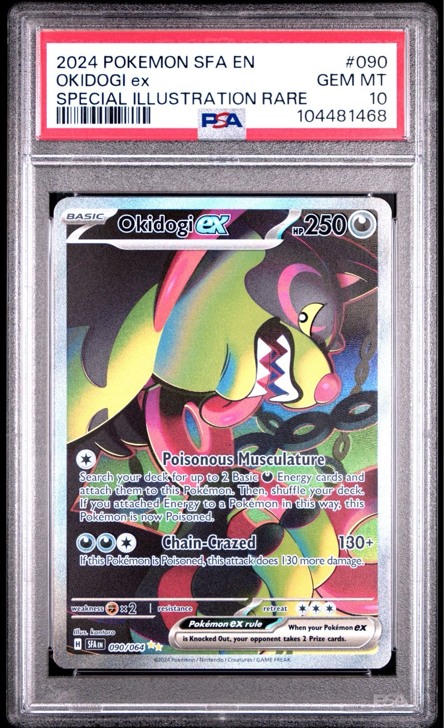 Pokemon Shrouded Fable Okidogi ex Special Illustration Rare #90 PSA 10 Gem Mint