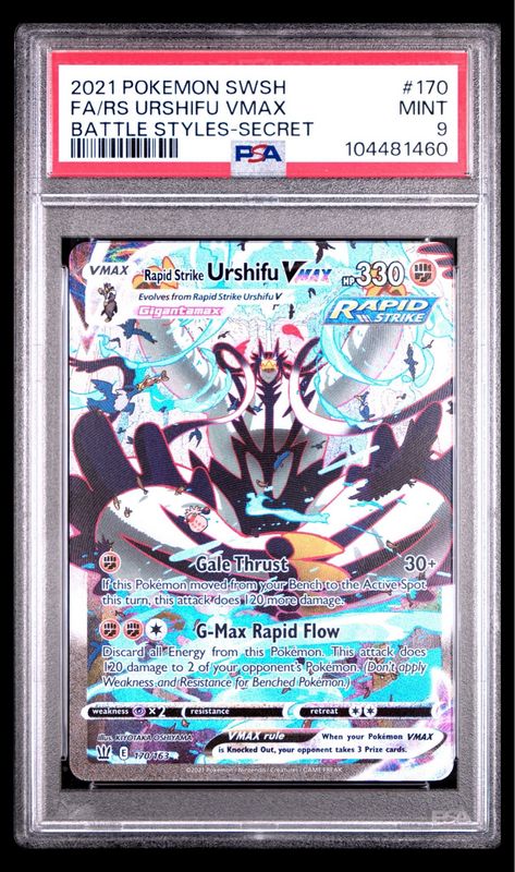Pokemon Battle Styles Urshifu Vmax Secret #170 PSA 9 Mint