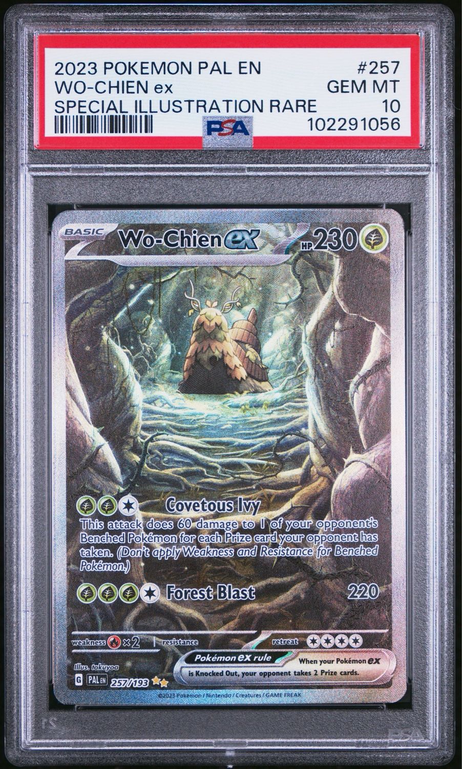 Pokemon Paldea Evolved Wo-Chien ex Special Illustration Rare #257 PSA 10 Gem Mint