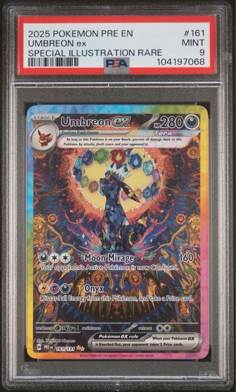 Pokemon Prismatic Evolutions Umbreon ex Special Illustration Rare #161 PSA 9 Mint