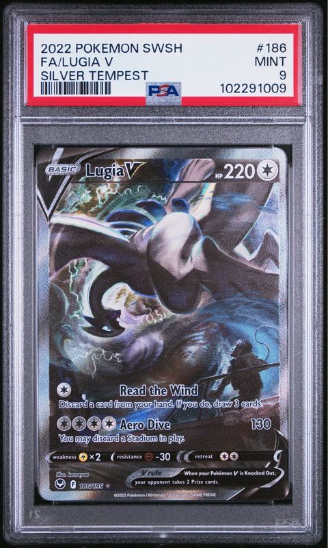 Pokemon Silver Tempest Lugia V Alt Art #186 PSA 9 Mint