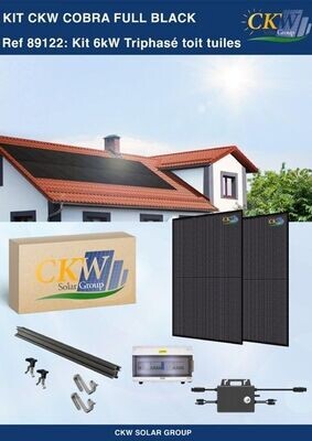 kit solaire autoconsommation triphasé 6kwc sur tuiles