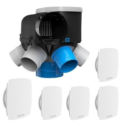 VMC Ventilation Kit Autocosy auto intelligente 6 sanitaires (5 bouches line)