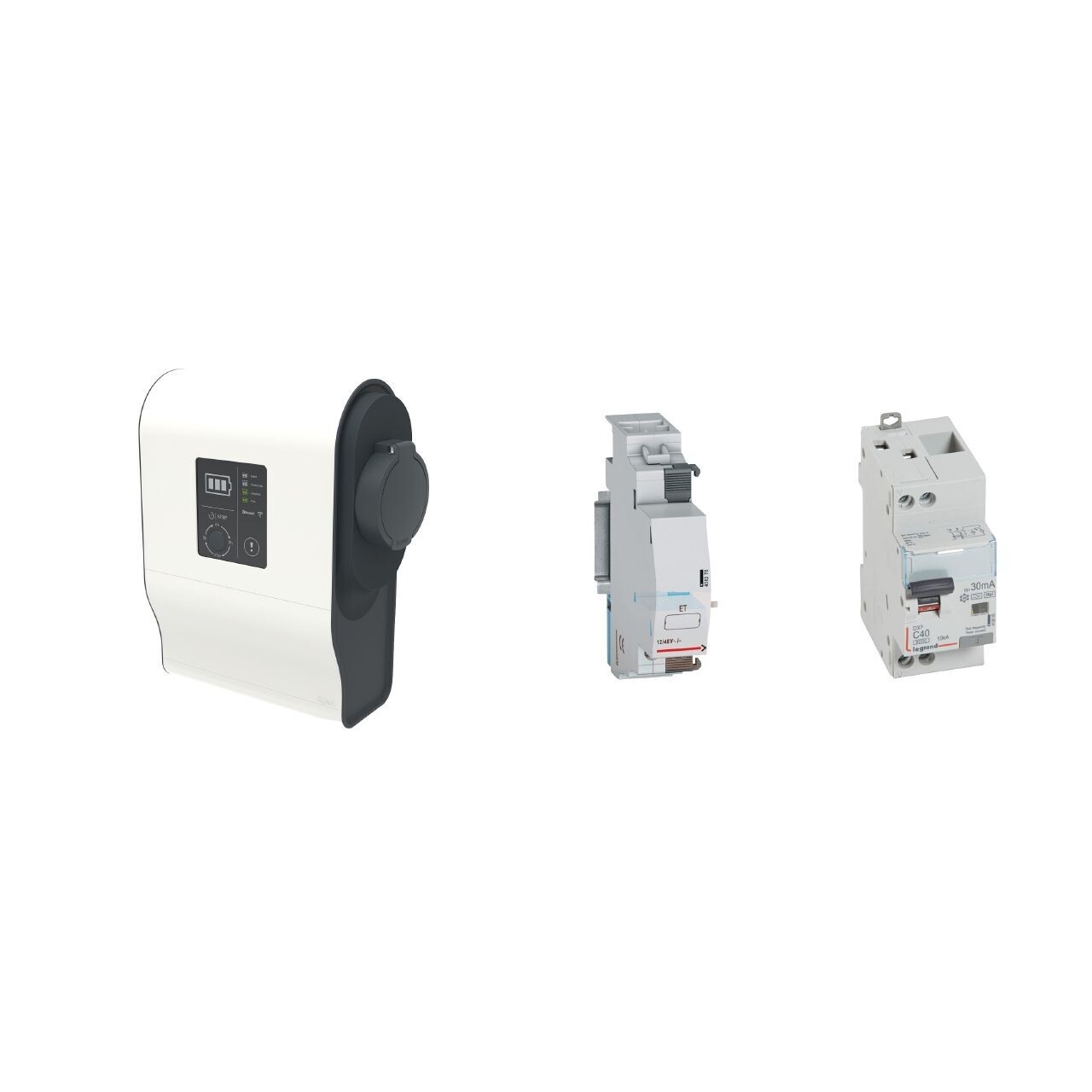 Pack borne VE mono Green'up Premium avec protections 7,4kW Mode 3 plastique