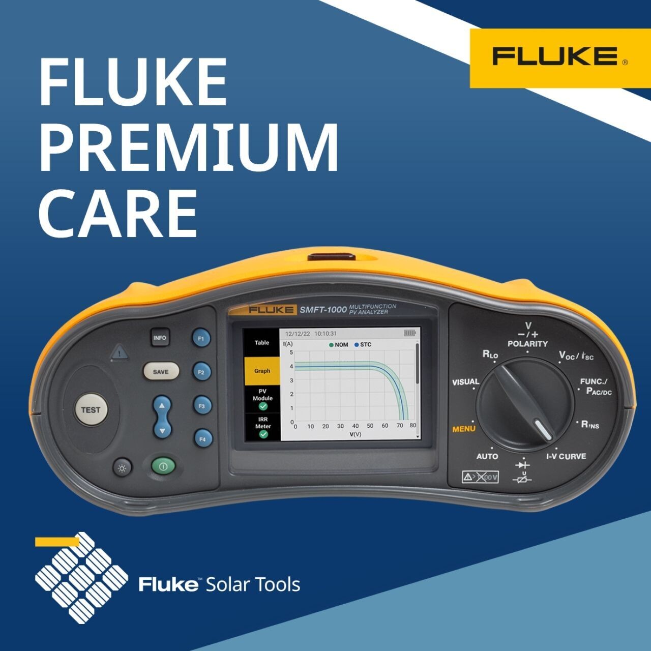 SMFT-1000/FPC EU, Testeur PV FLUKE-SMFT-1000 avec Fluke Premium Care 1 an