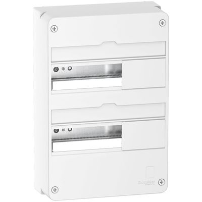 Resi9 - Coffret en saillie Blanc  2 rangées de 13 modules
