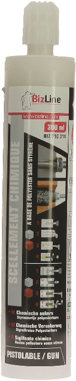 Résine chimique en cartouche avec canules 300 ml - Cartouche Scellement Chimique