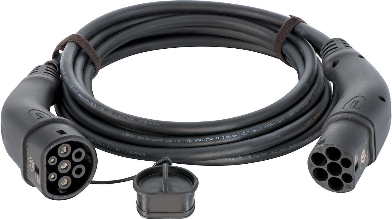 Câble de Recharge Type 2 Domestique - Mode3 Typ2 32A 1ph 7,5M - Harting