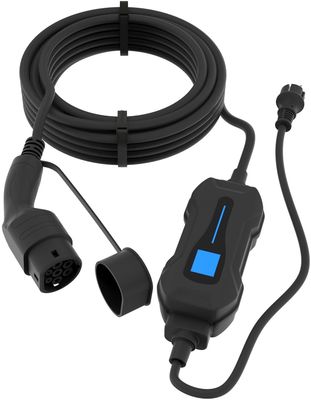 Câble de charge IRVE monophasé avec boitier 10A - 5 mètres mode 2 noir avec sac