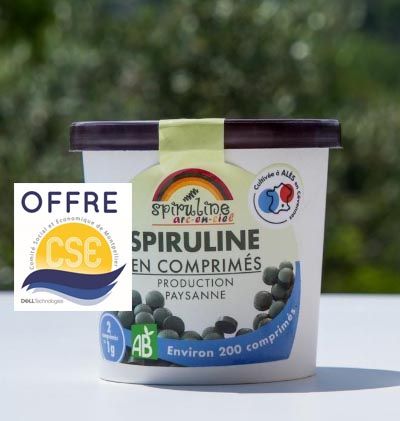 Pot de spiruline en comprimés pot de 100g pour CSE
