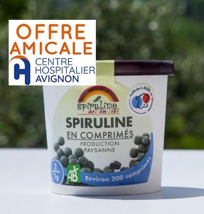 Pot de spiruline en comprimés pot de 100g pour l'amical