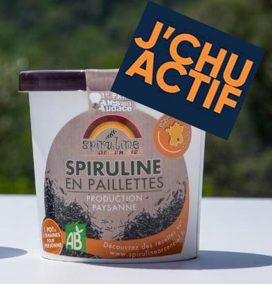 Pot spiruline en paillettes Bio 100 g pour j'chu actif 30