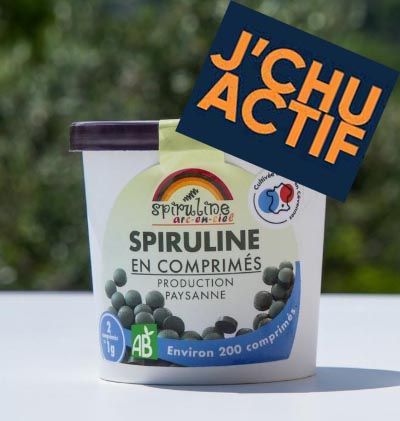 Pot de spiruline en comprimés pot de 100g pour j'chu actif 30