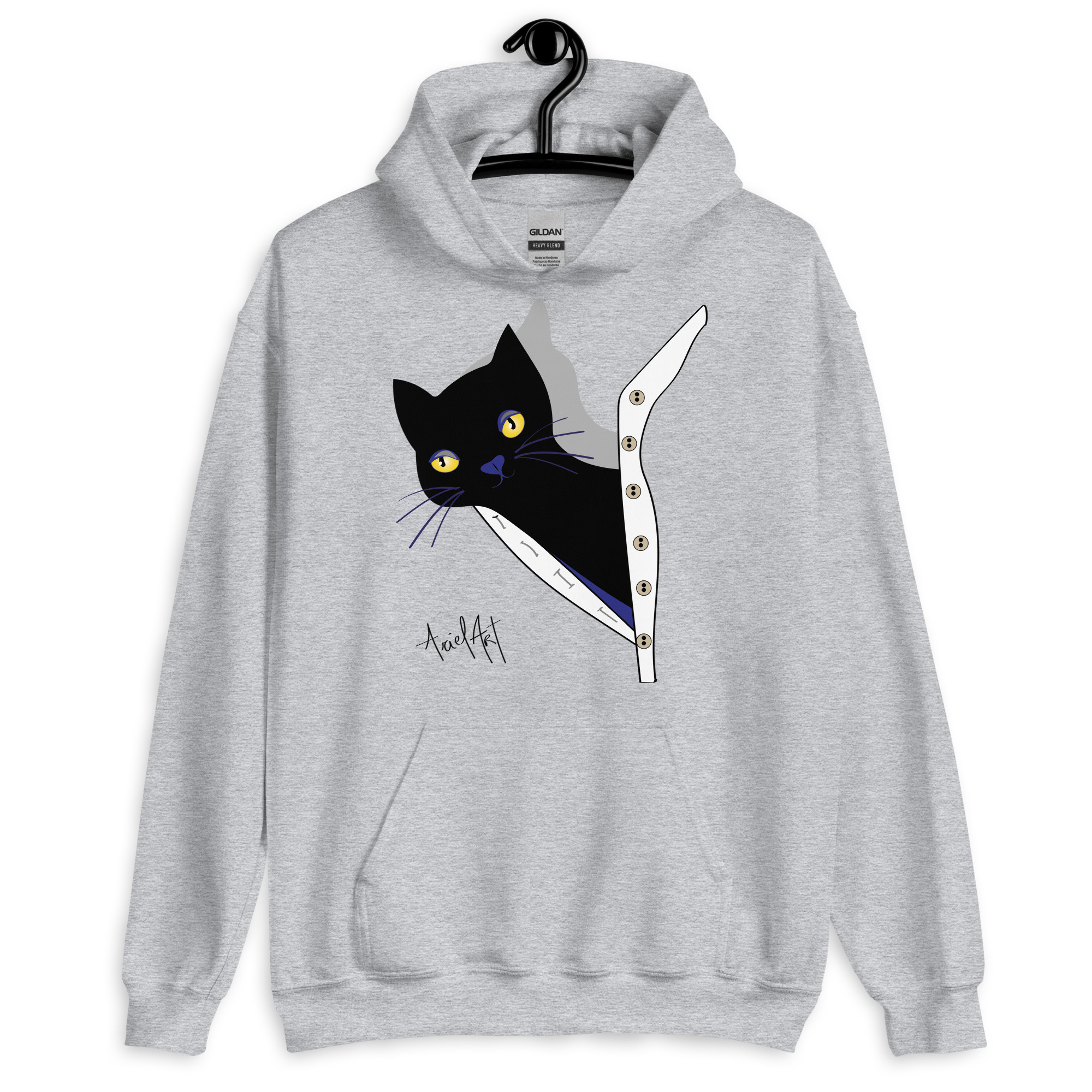 Felpa con cappuccio Cuore Gattaro