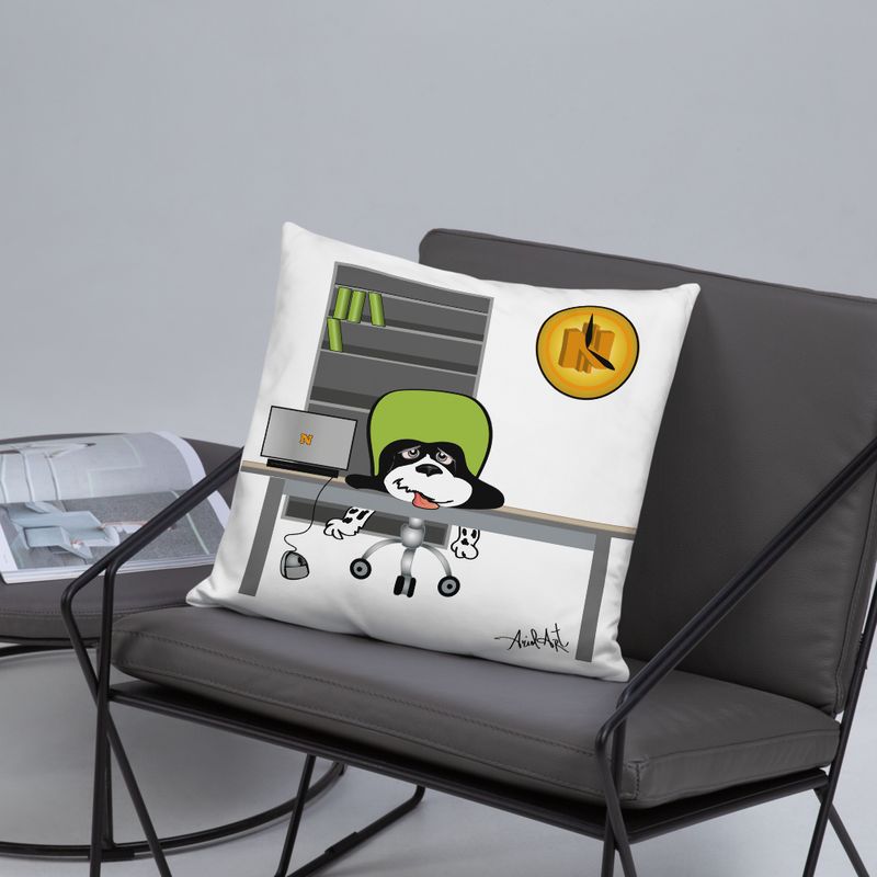 Pillow Nico in the office at the end of the day