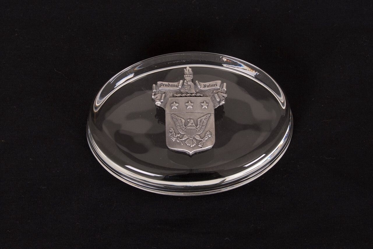 Paperweight with Pewter Crest