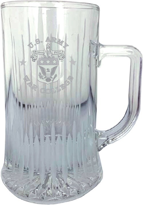 Glass Tankard, Etched Crest
