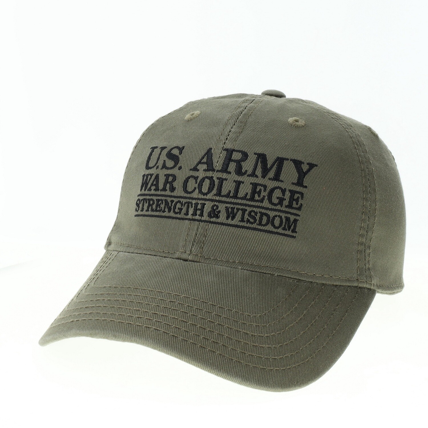 Strength &amp; Wisdom Twill Hat, Moss Green, Size: One Size, Colour: Moss Green