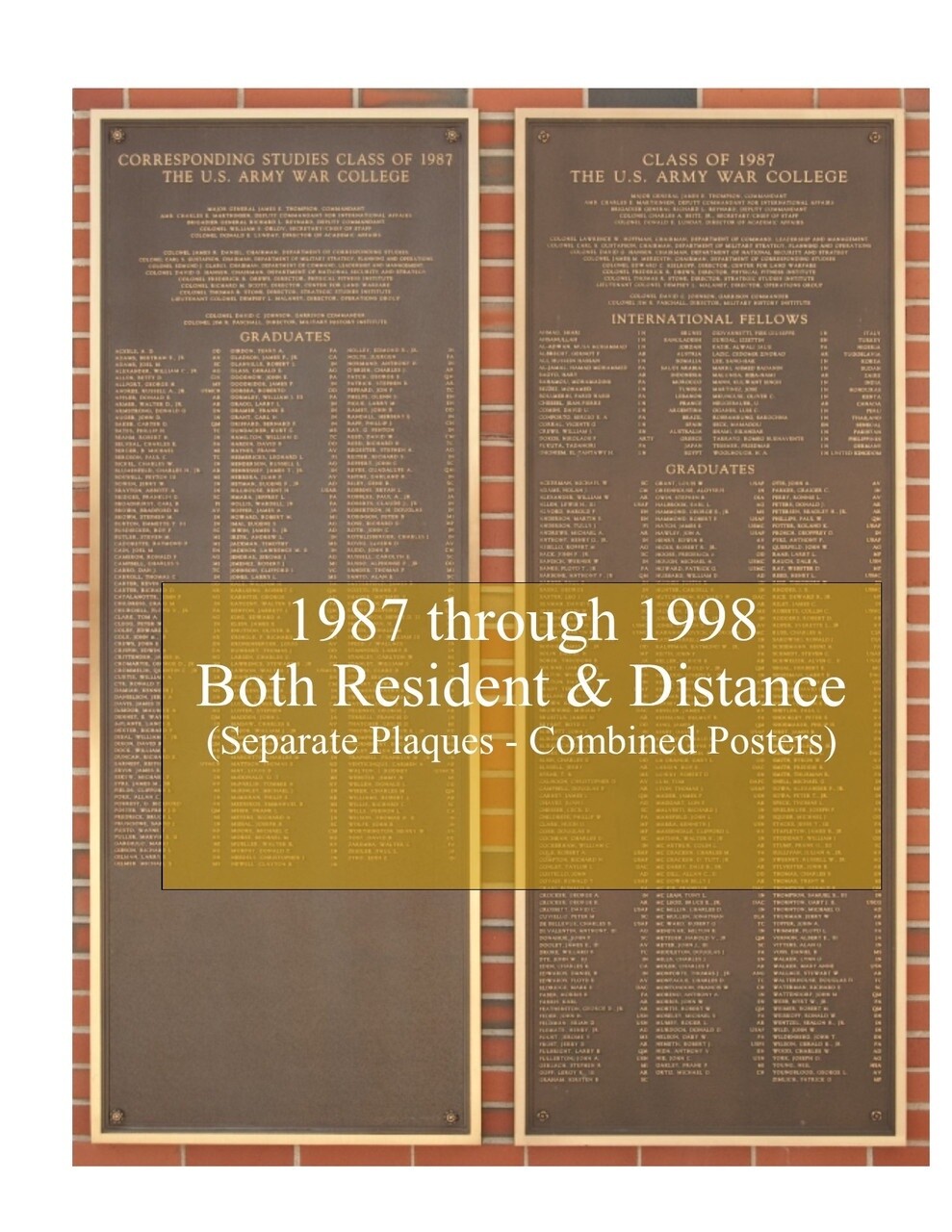 1988, Poster of Bronze Plaque