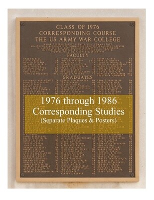 1979 COR, Poster of Bronze Plaque