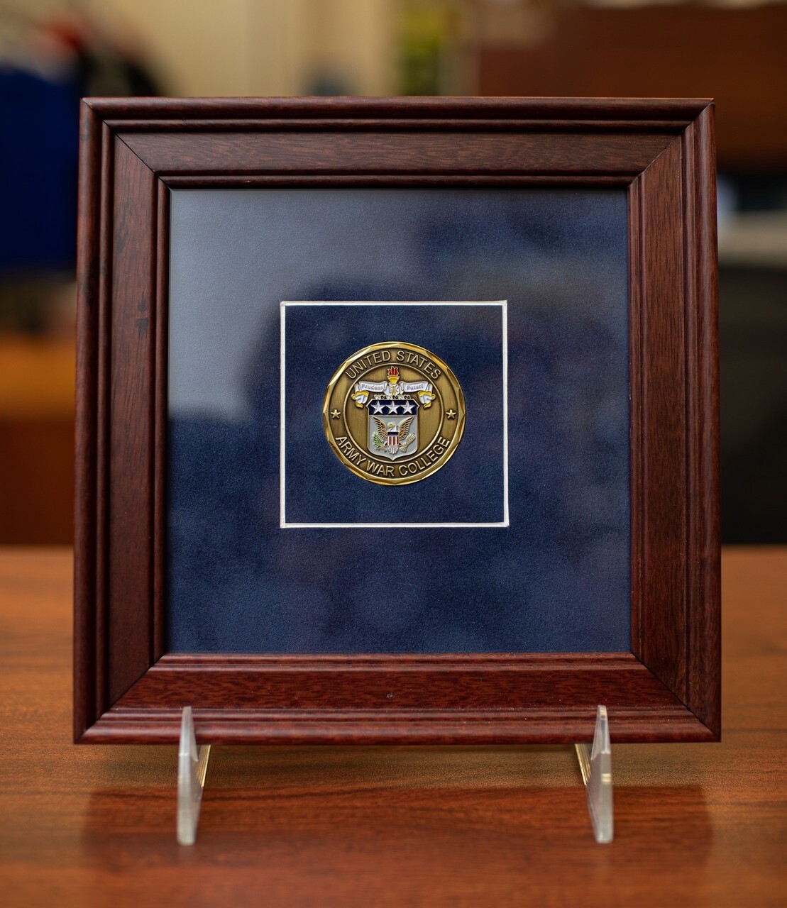 Framed USAWC Coin