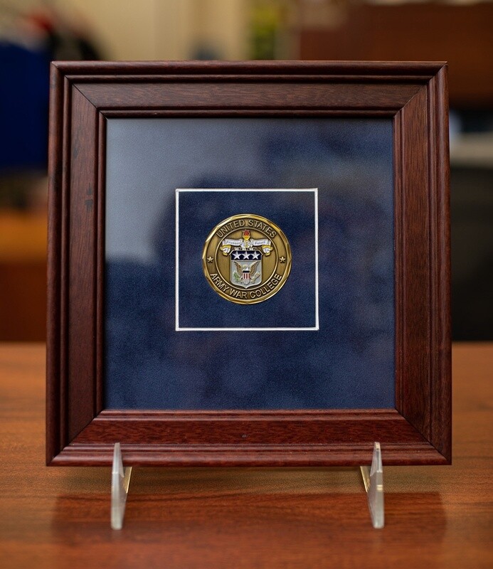 Framed USAWC Coin