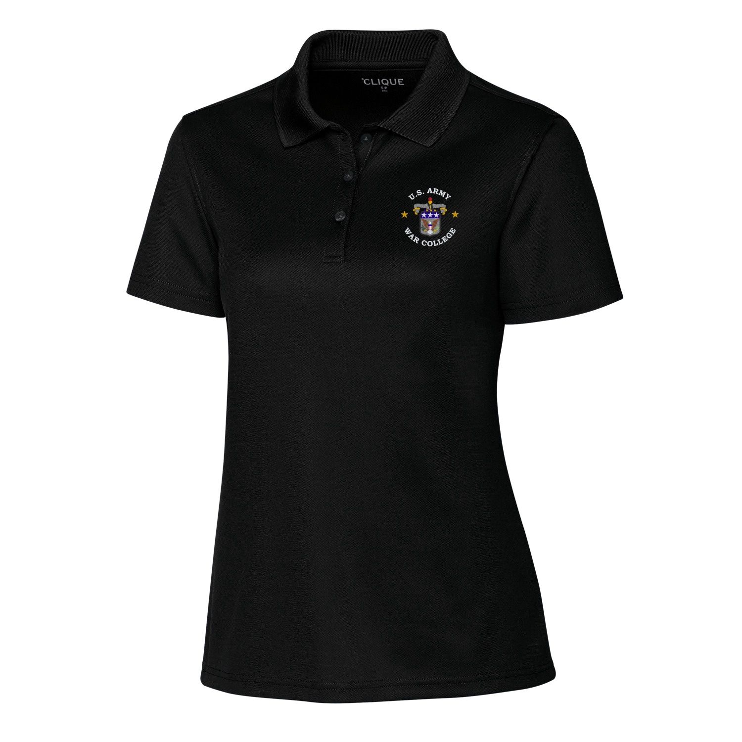 Women's Clique Polo, Black, Colour: Black, Size: S