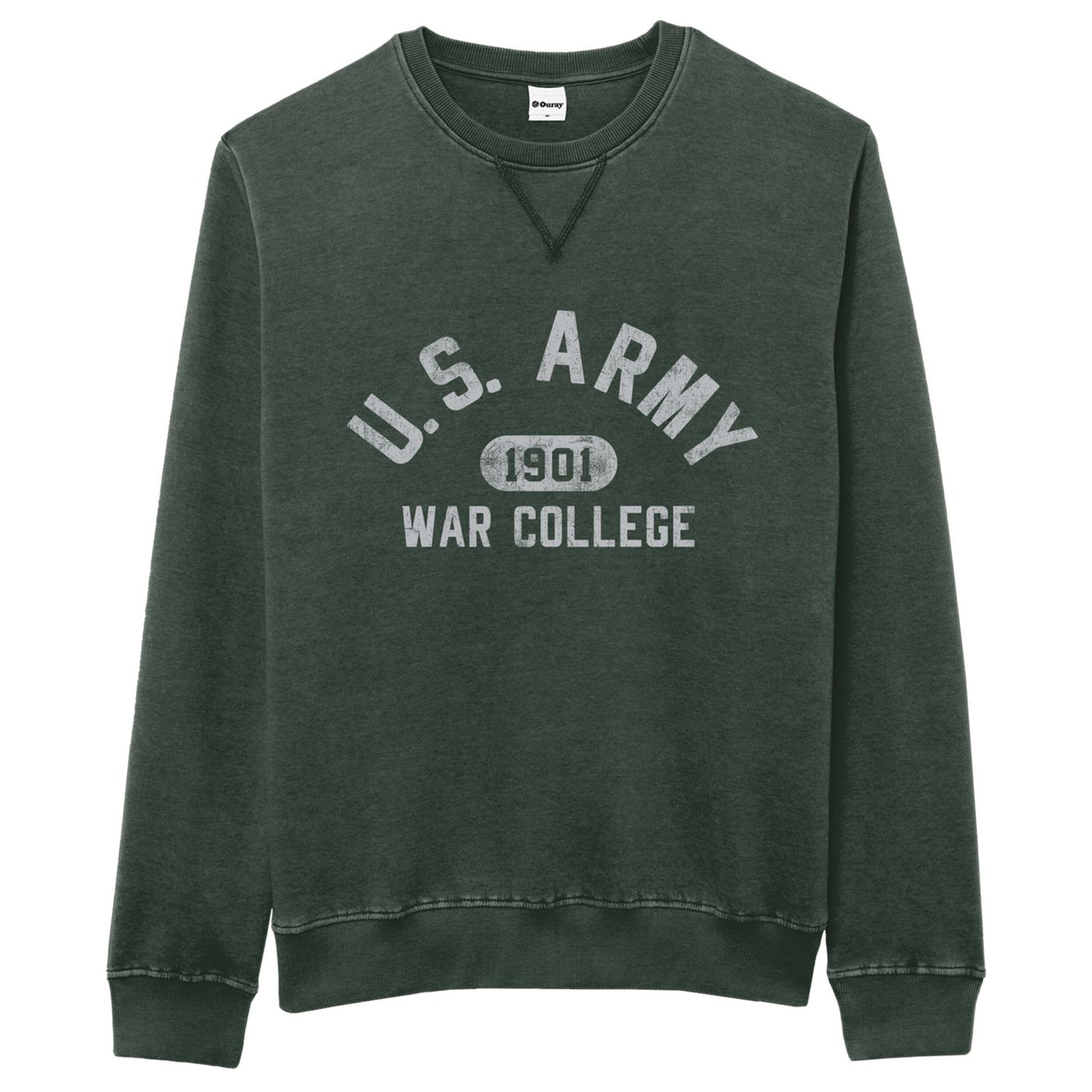 Weathered Fleece Crew, Green