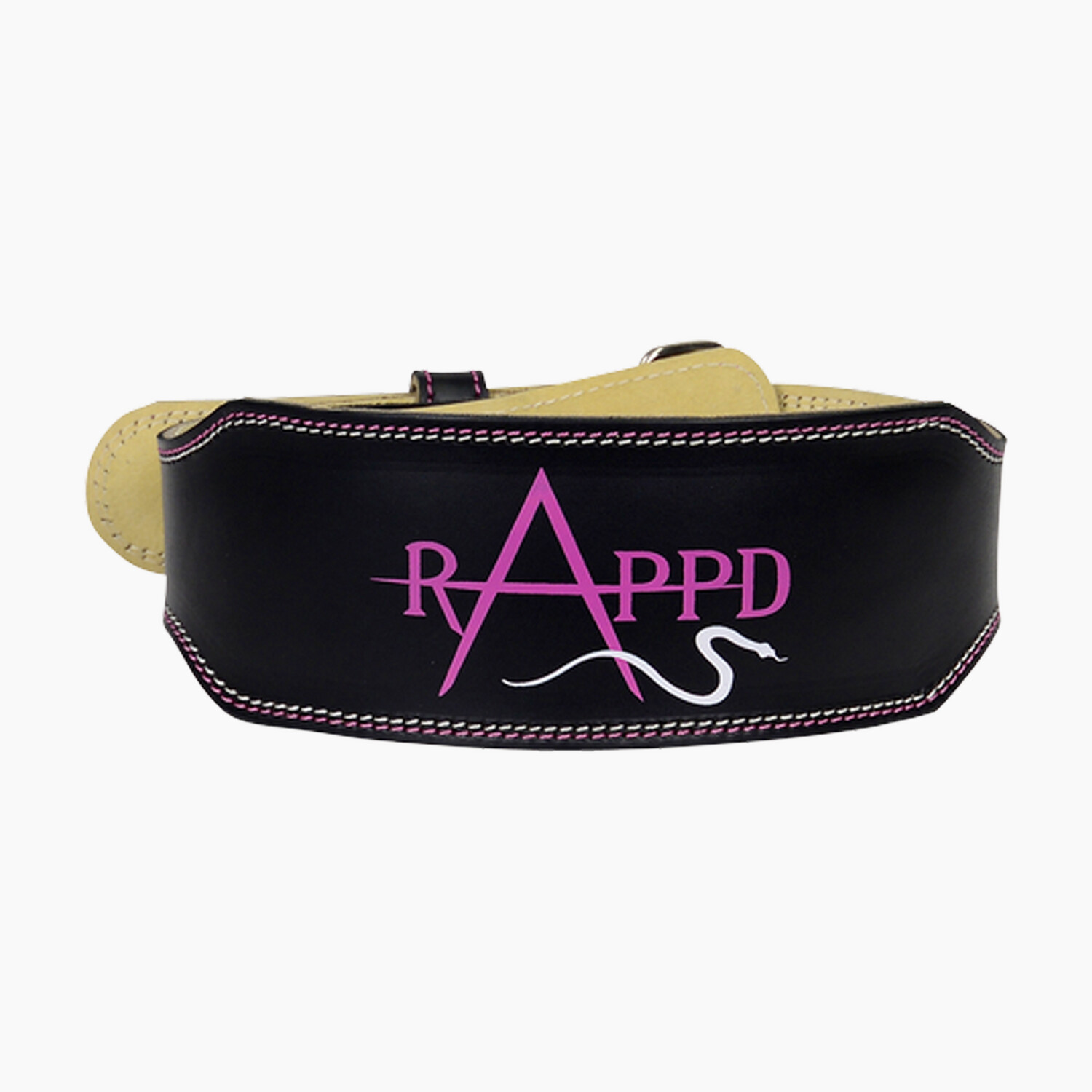RAPPD 4 Inch Leather Weightlifting Belt – Pro Series (Pink), Size: Small