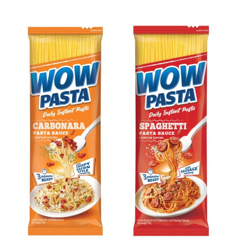 【免運】★美安獨家★Wow Pasta奶油培根風味義大利麵(包)/波隆那番茄肉醬風味義大利麵(包) 20包入 (各10包)