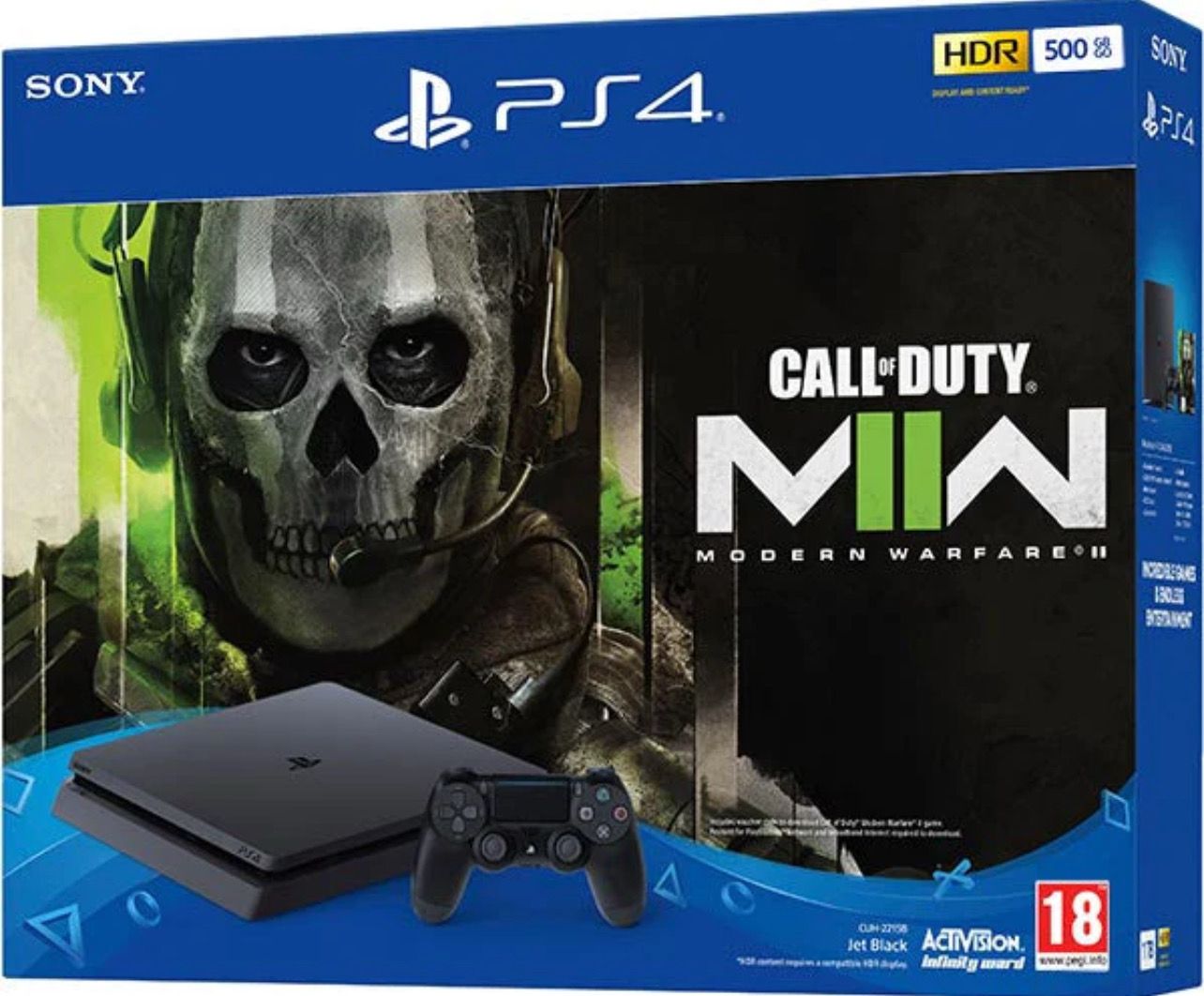 Console PlayStation 4 500GB Slim + PS4 Call Of Duty Modern Warfare II