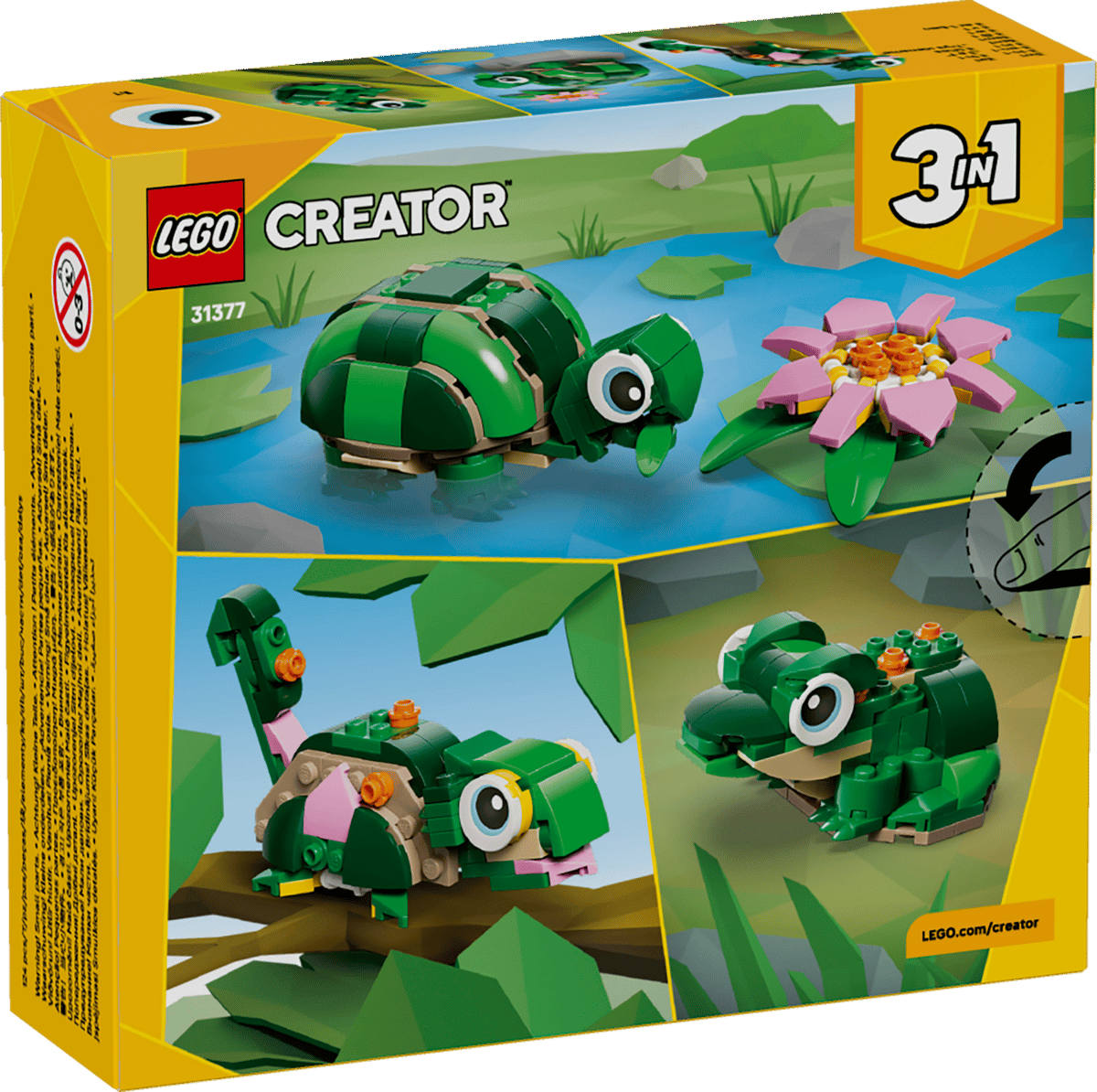 LEGO Turtle with a Water Lily Flower 31377