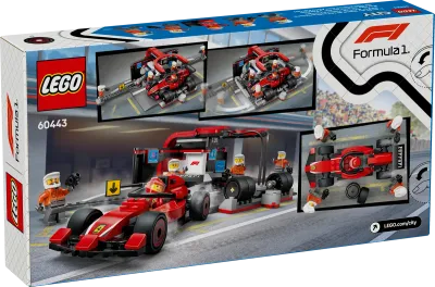 LEGO F1® Pit Stop &amp; Pit Crew with Ferrari Car 60443