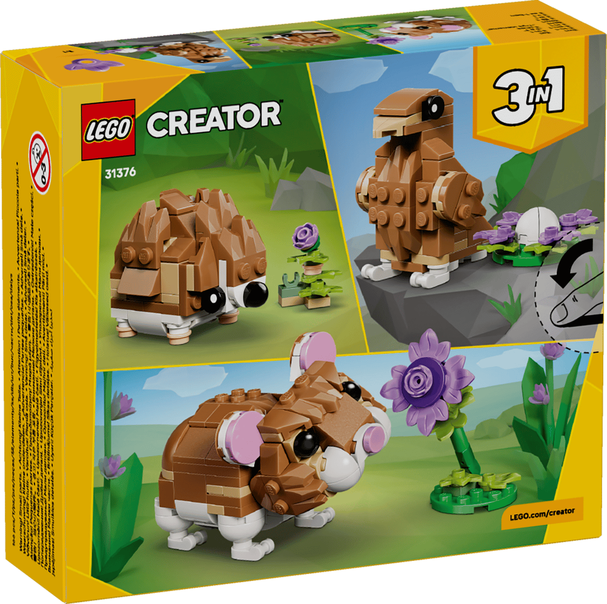 LEGO Cute Hamster with a Flower 31376