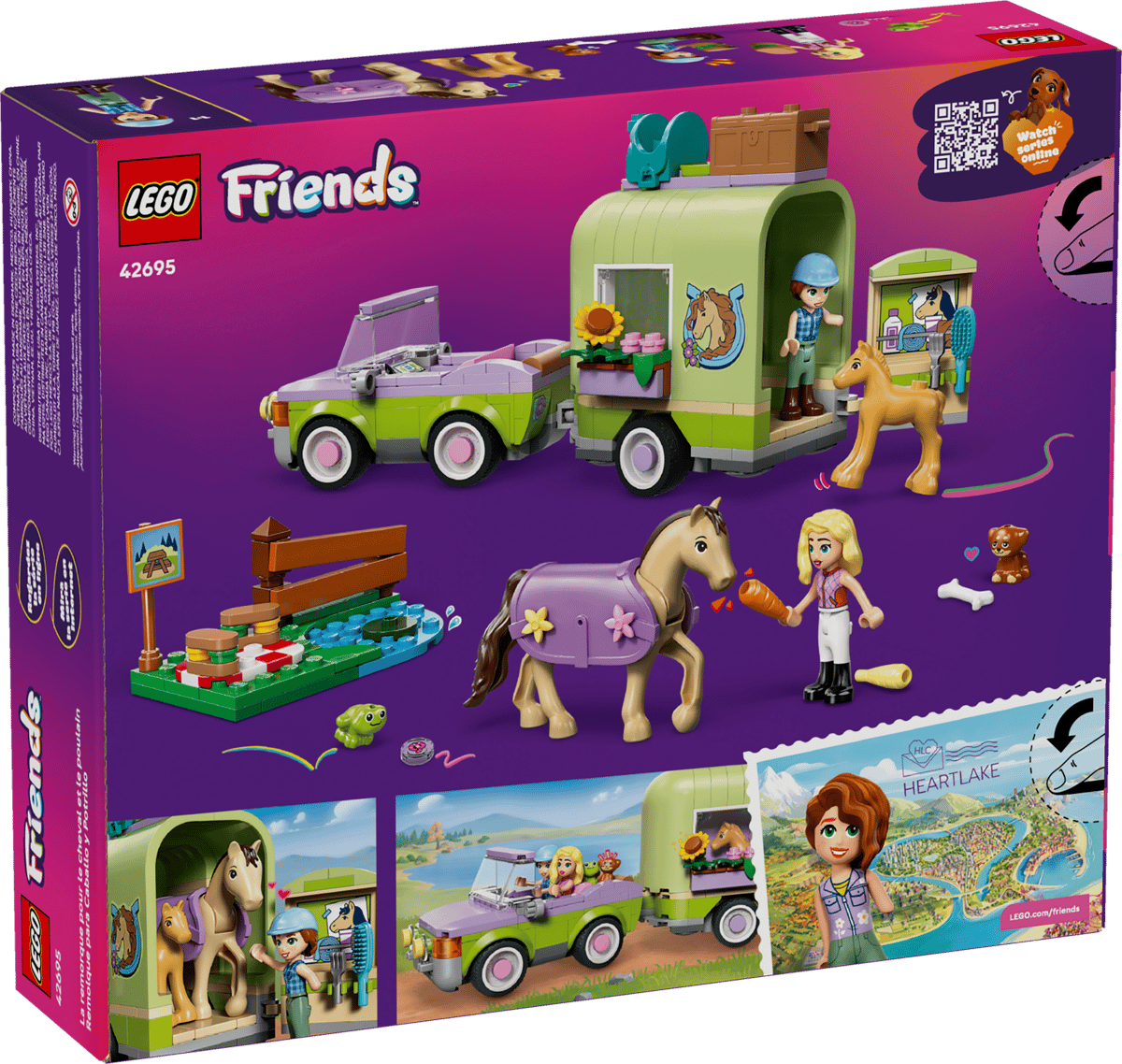 LEGO Horse &amp; Baby Foal Trailer 42695