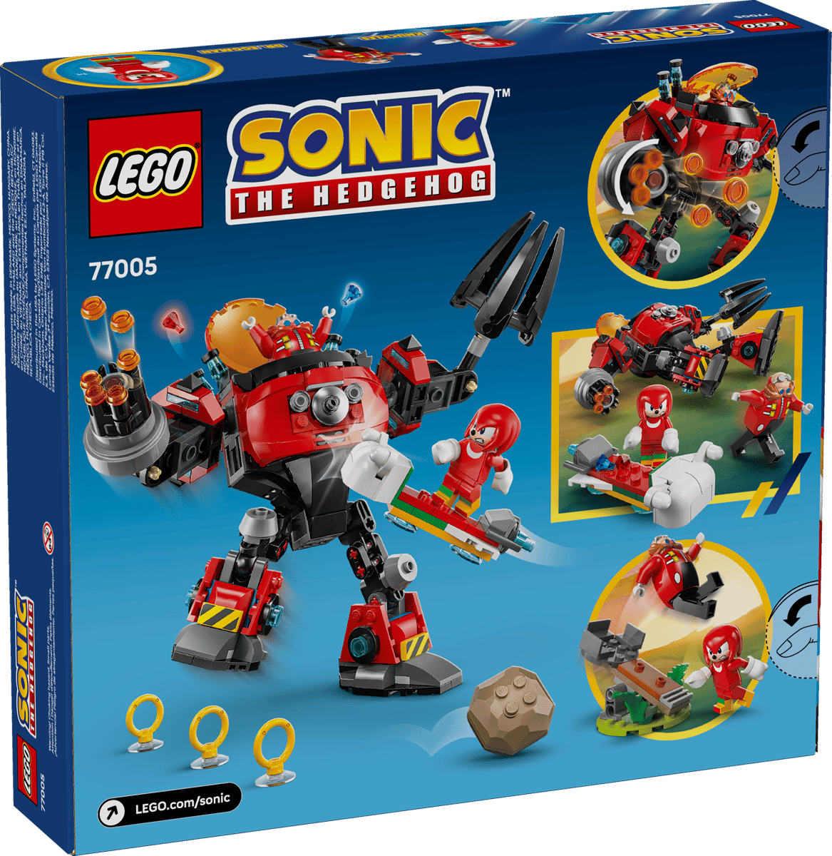 LEGO Knuckles vs. Dr. Eggman Egg Crusher Mech 77005