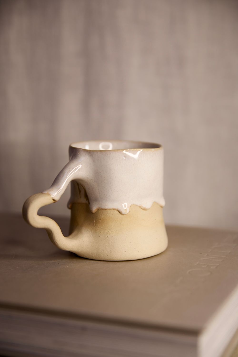 Dripping white mug