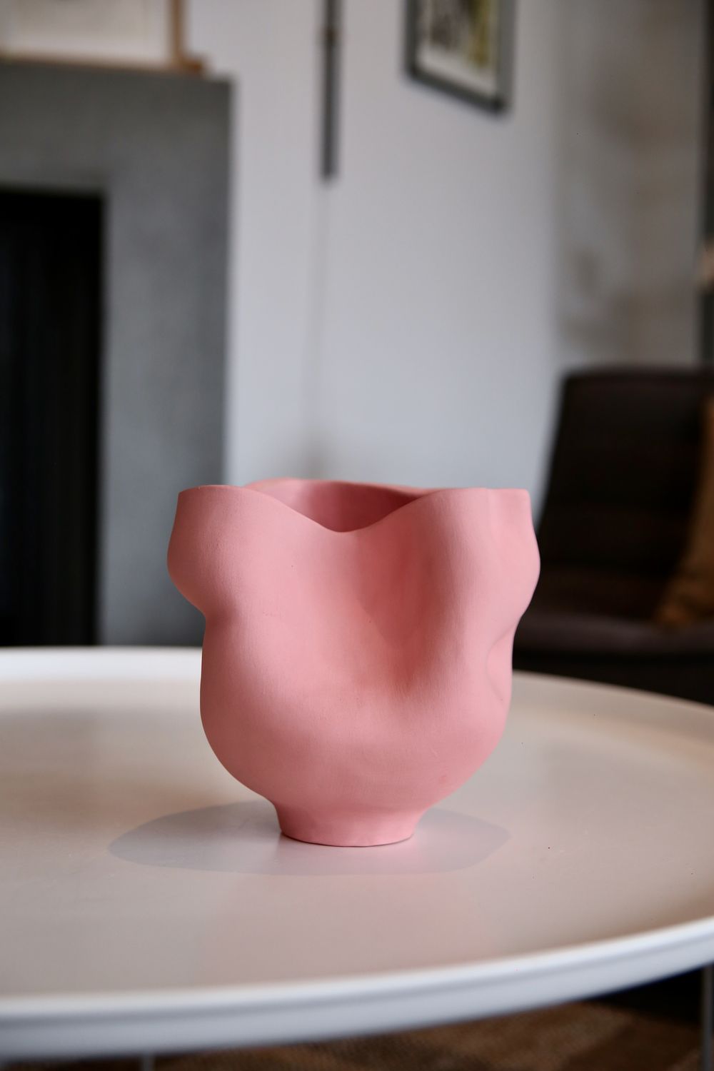 Cotton pink vase