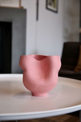 Cotton pink vase