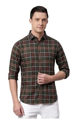 Men  fit  checked   casual  shirt