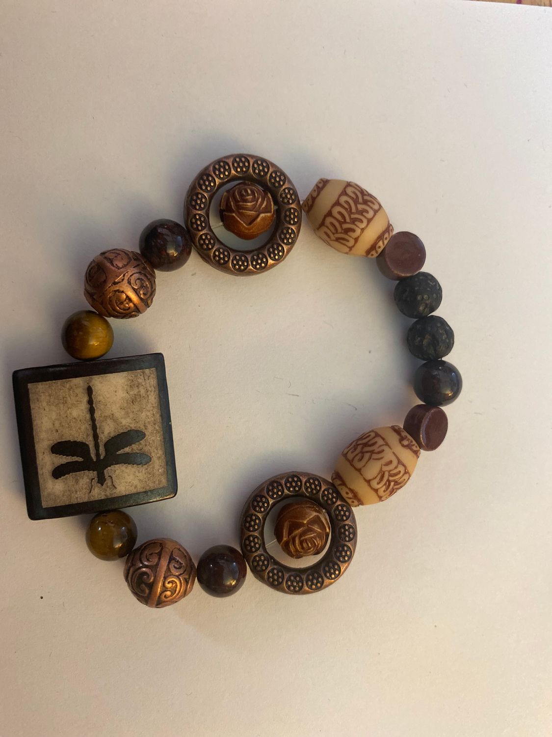 Dragonfly with Tiger's Eye Bracelet