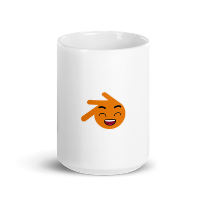 White glossy mug