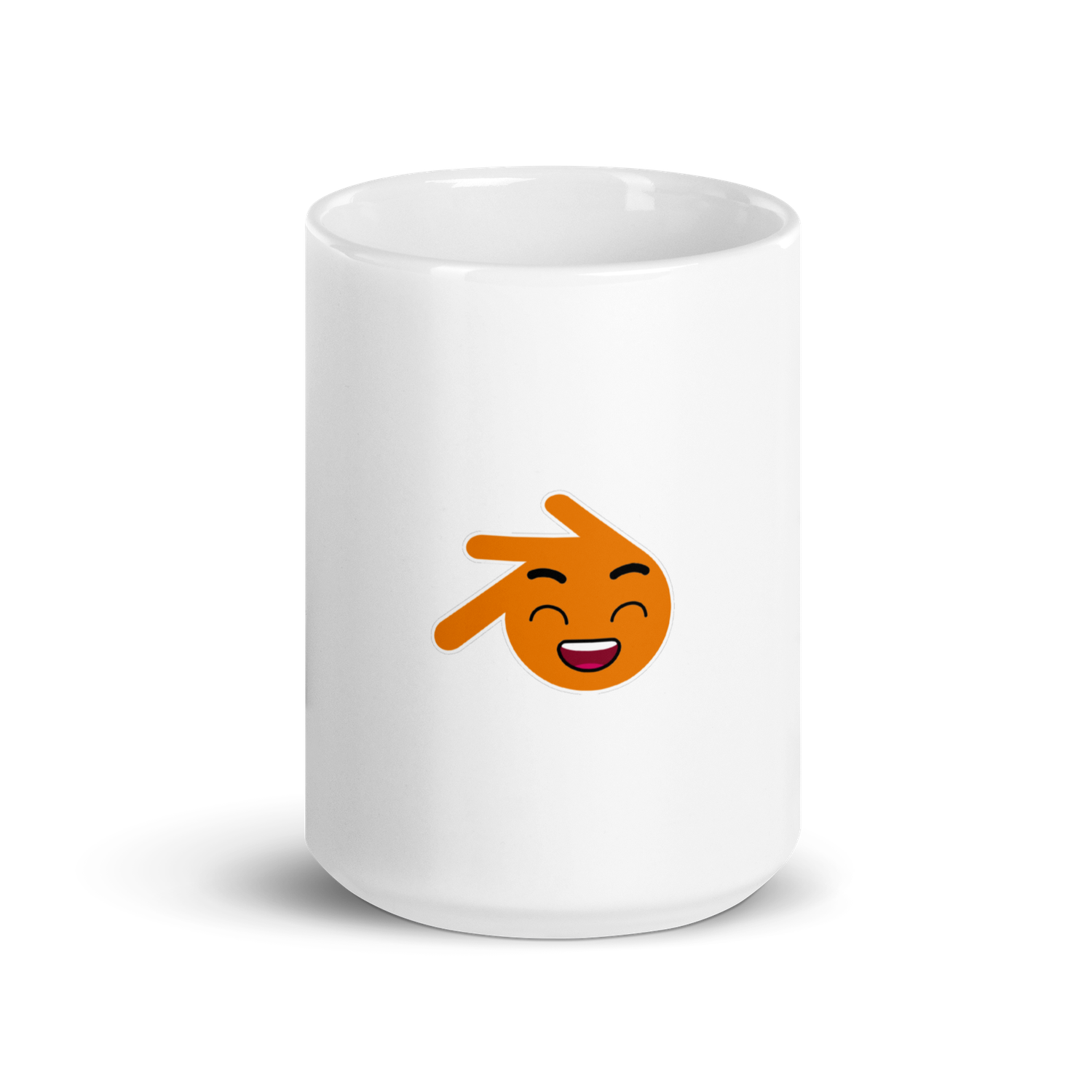 White glossy mug