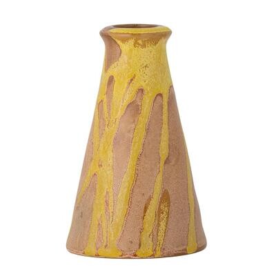 Yellow Stoneware Candle Holder