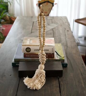 Lily Balinese Beaded Tassel with Natural Seashells