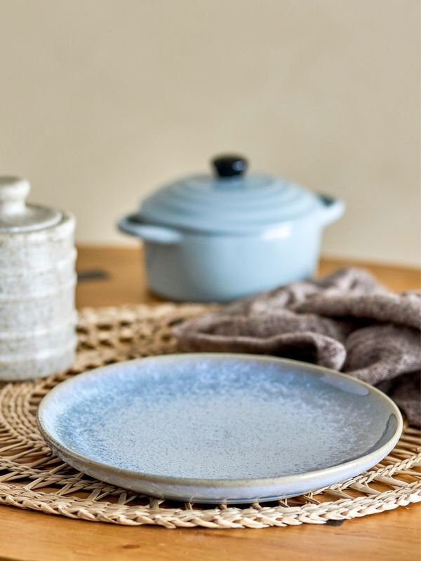 Paula Plate, Blue, Stoneware